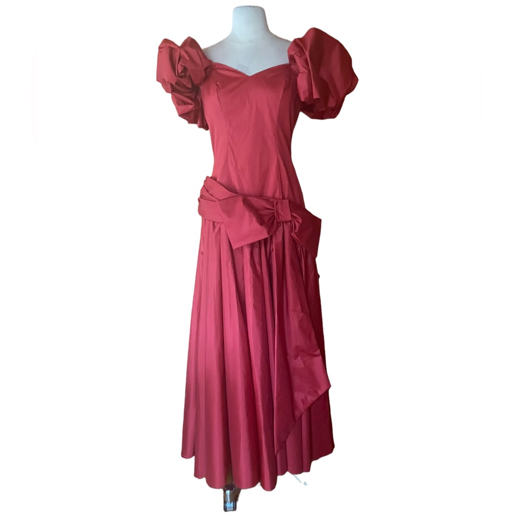 Vintage Burnt Orange/Red Bridesmaid/Party Dress